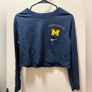 Nike Women's Blue Michigan Long Sleeve Tee